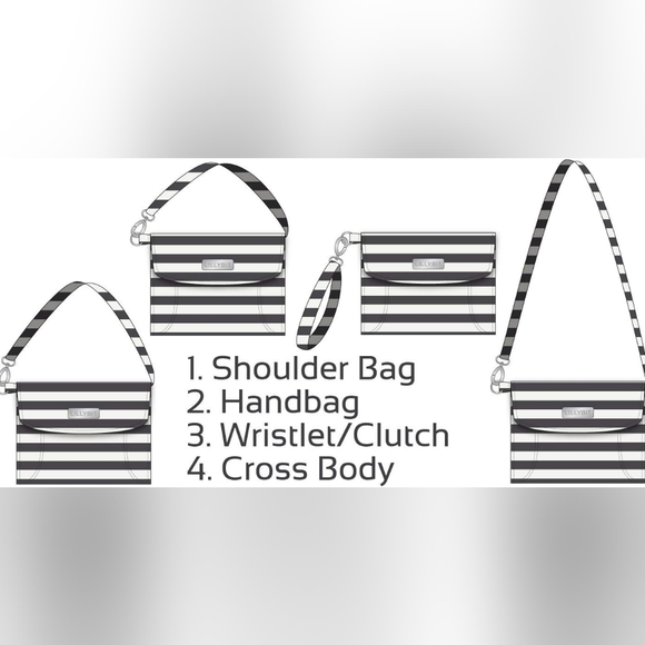 New stripes diaper clutch with changing pad - Picture 1 of 3